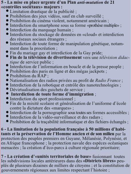 Extrait du programme du Lys Noir