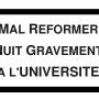Affiche "mal réformer"